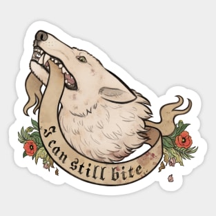 Wolf's Head - I Can Still Bite Sticker